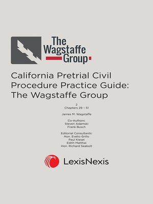 cover image of California Pretrial Civil Procedure Practice Guide: The Wagstaffe Group
